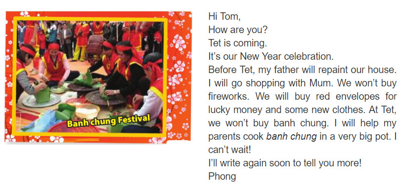 Tiếng anh lớp 6. Unit 6. Our Tet holiday. A closer look 2
